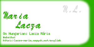 maria lacza business card